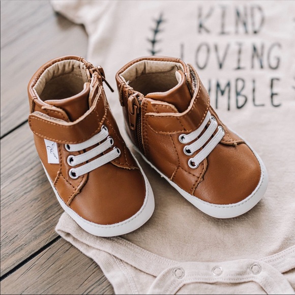 Baby Boy Brown Hightops - Picture 1 of 4